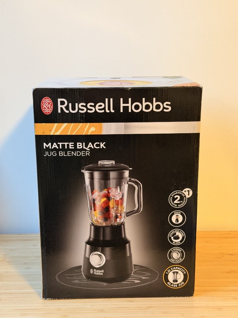 Russell Hobbs Matte Black Blender - 650W - 1.5L, Ophalen of Verzenden, Zo goed als nieuw, Blender