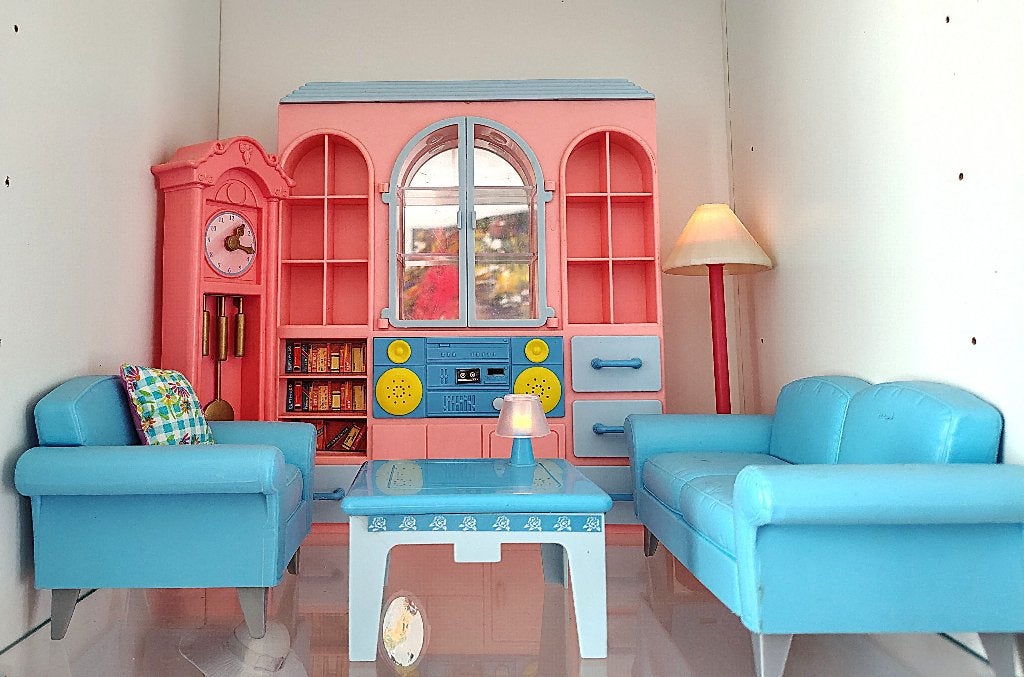 vintage Mattel Barbie woonkamer compleet, Verzenden, Gebruikt, Barbie