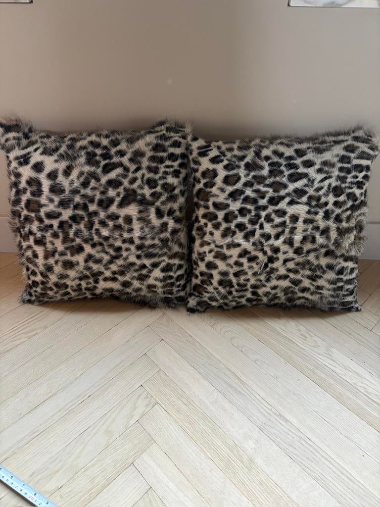 Leopard sierkussen set van 2 40*40, Ophalen of Verzenden, Zo goed als nieuw, Vierkant