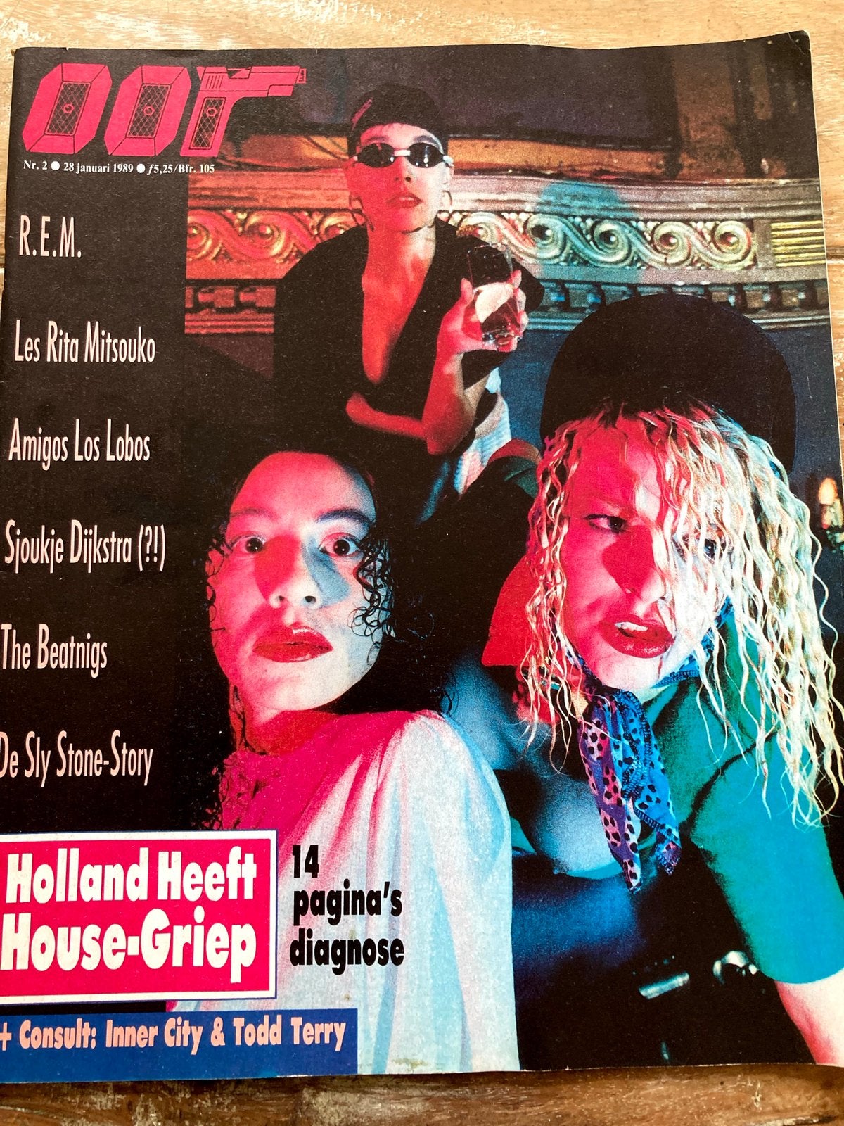 OOR magazine 1989 REM Beatnigs LOS LOBOS Sly Stone HOUSE, Ophalen of Verzenden, Zo goed als nieuw, Muziek, Film of Tv