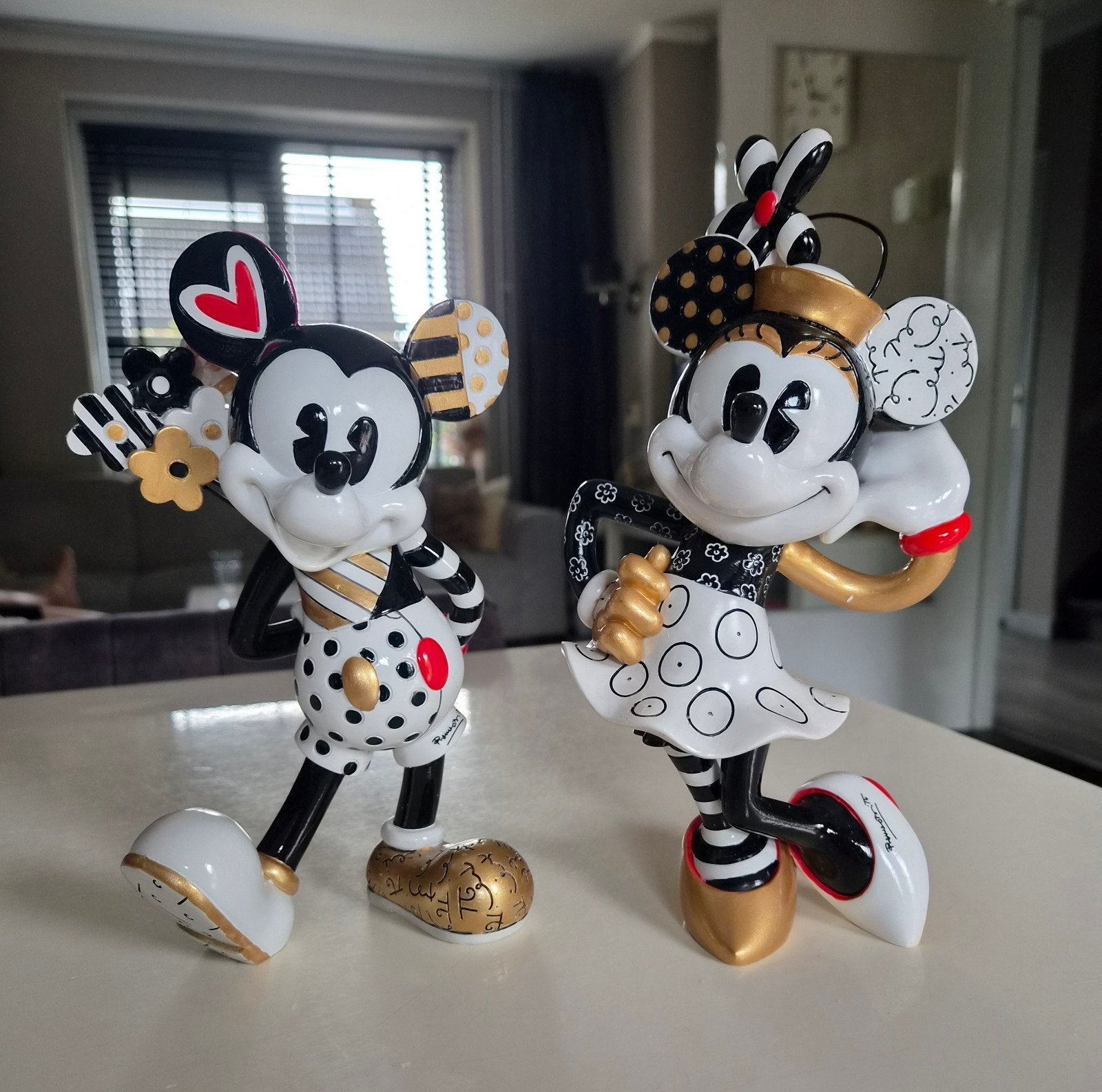Disney Britto Mickey en Minnie Midas, Ophalen of Verzenden, Mickey Mouse, Zo goed als nieuw, Beeldje of Figuurtje