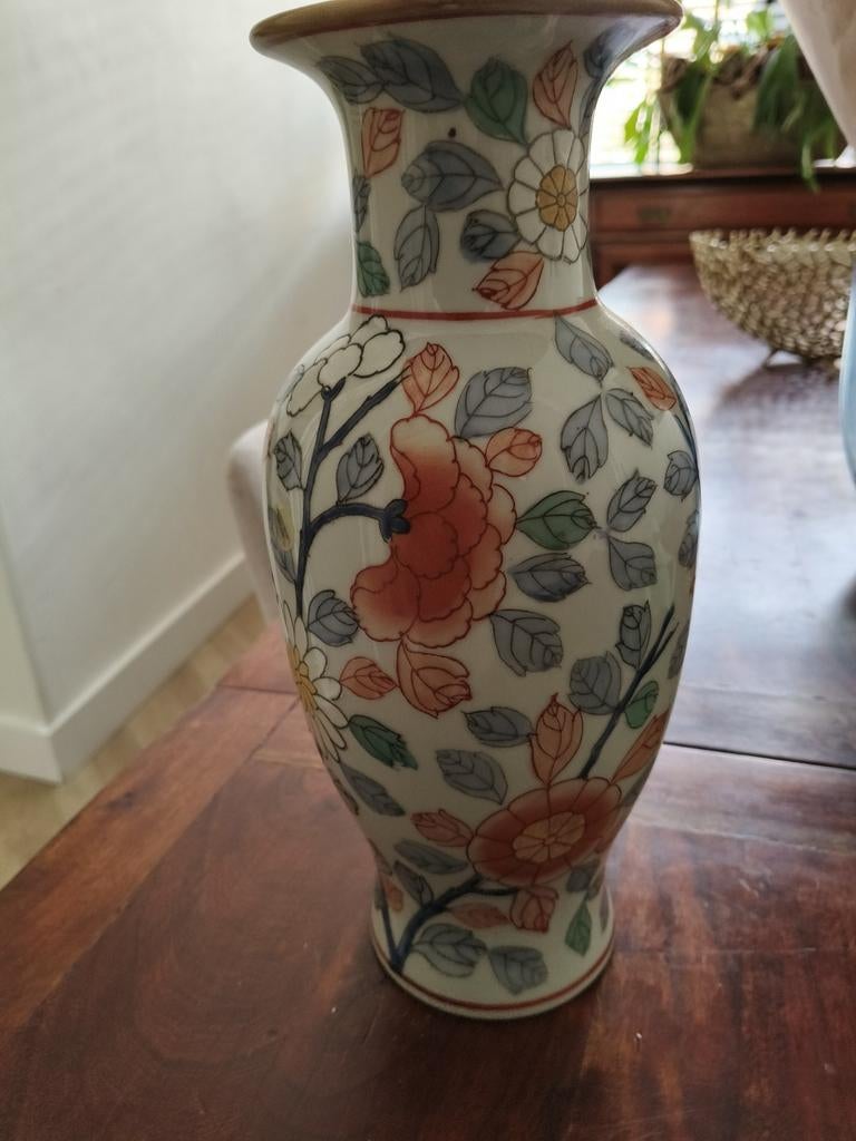 Vaas met bloemmotief, Ophalen of Verzenden