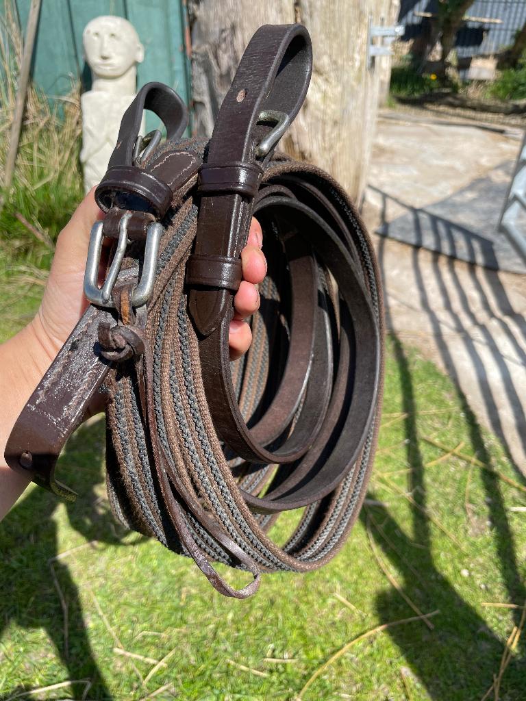 Ideal Equestrian Luxe menhoofdstel, leidsels en liverpoolbit, Ophalen of Verzenden, Zo goed als nieuw, Overige soorten