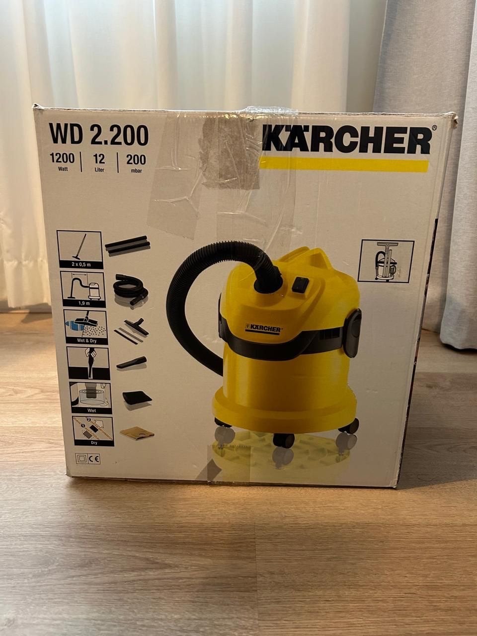 Kärcher WD 2.200 Nat- en Droogzuiger, Inclusief accessoires, Kärcher, Zo goed als nieuw, Industriële stofzuiger