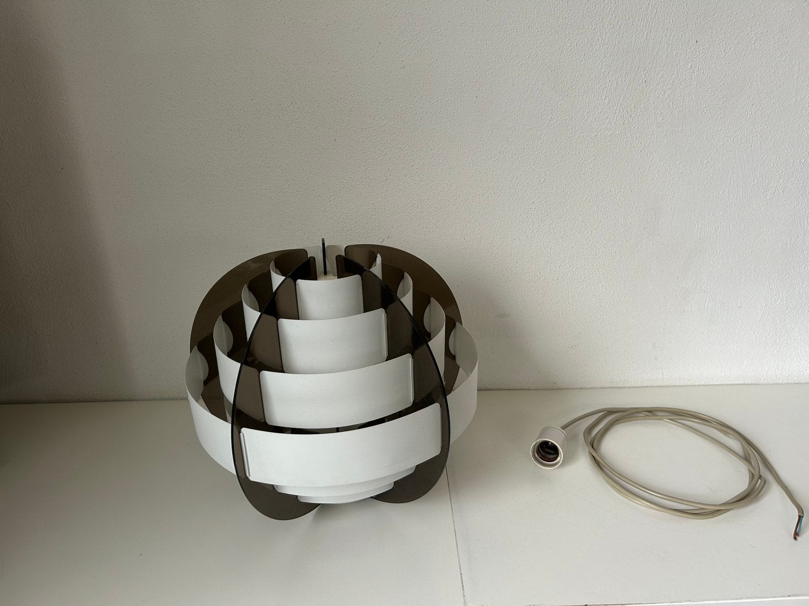 Vintage Flemming hanglamp - Deens design, Ophalen of Verzenden, Gebruikt, Kunststof