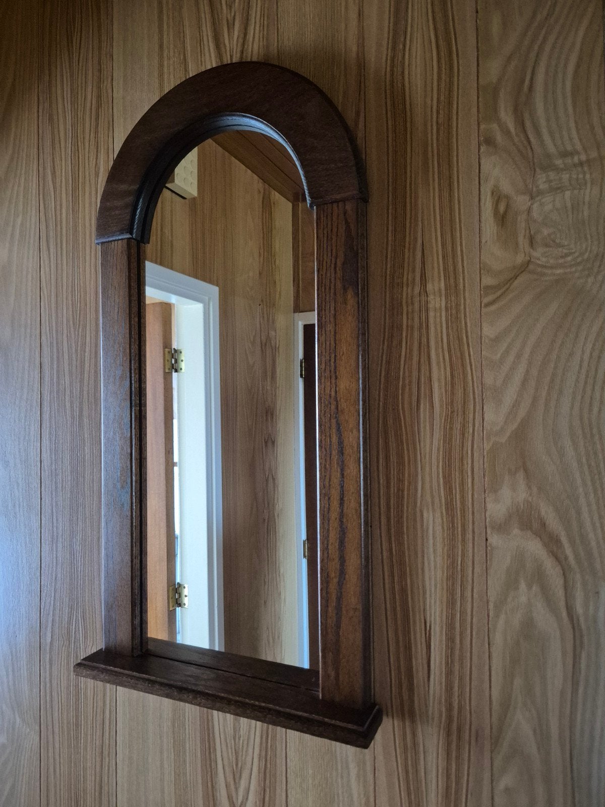 Spiegel met houten lijst 40x5.5x75 cm, Ophalen, Minder dan 50 cm, Gebruikt, Minder dan 100 cm