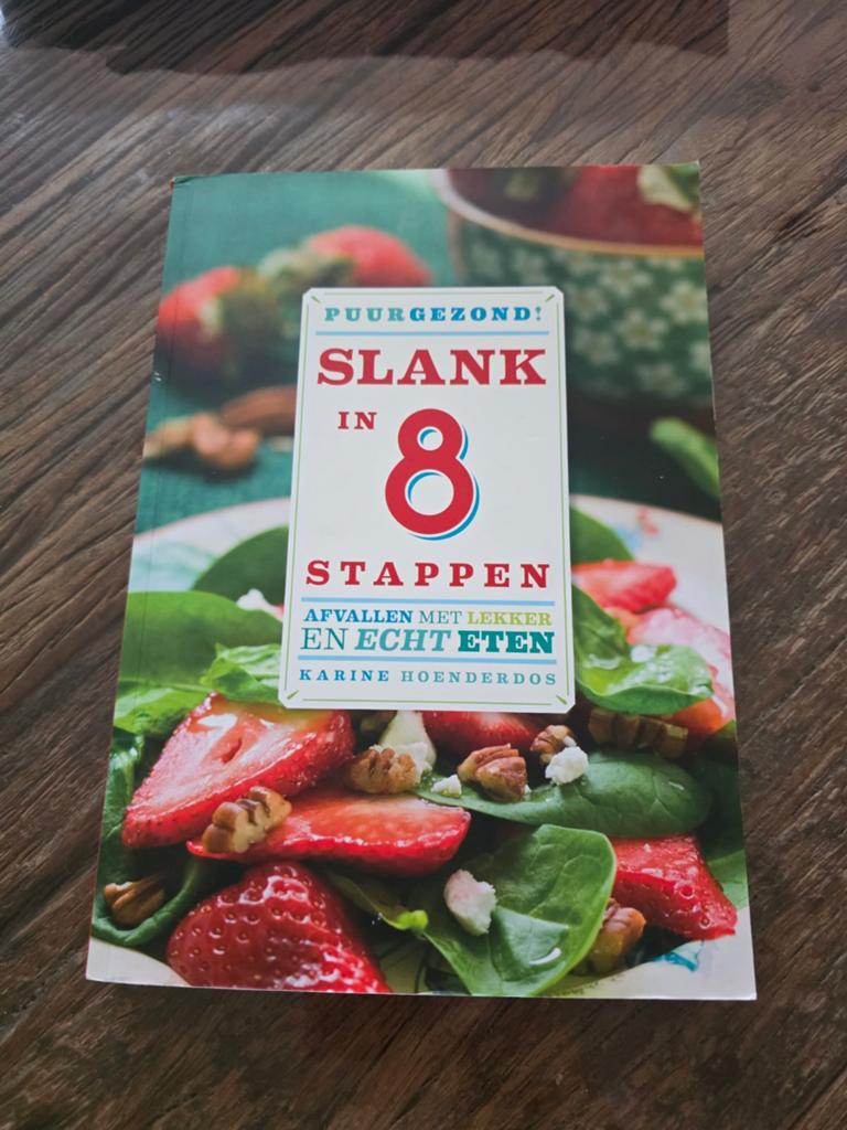 Puurgezond slank in 8 stappen met weekkaarten erbij. ZGAN, Ophalen of Verzenden, Zo goed als nieuw, Gezondheid en Conditie
