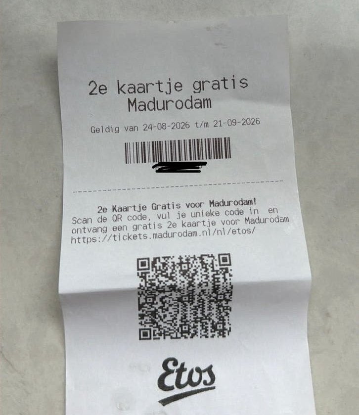 Ticket voor Madurodam (goed de voorwaarden lezen), Eén persoon, Kortingsbon