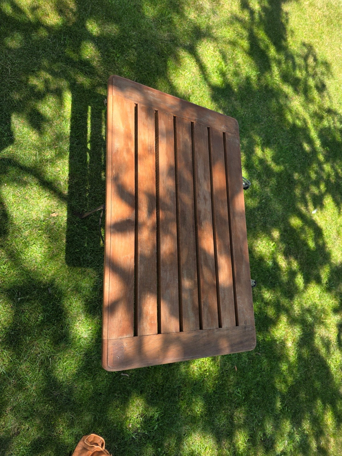 Hardhouten Balkon Hangtafel van Intratuin (80x50cm), Tuin en Terras, Tuintafels, Ophalen, Gebruikt, Rechthoekig, Hout