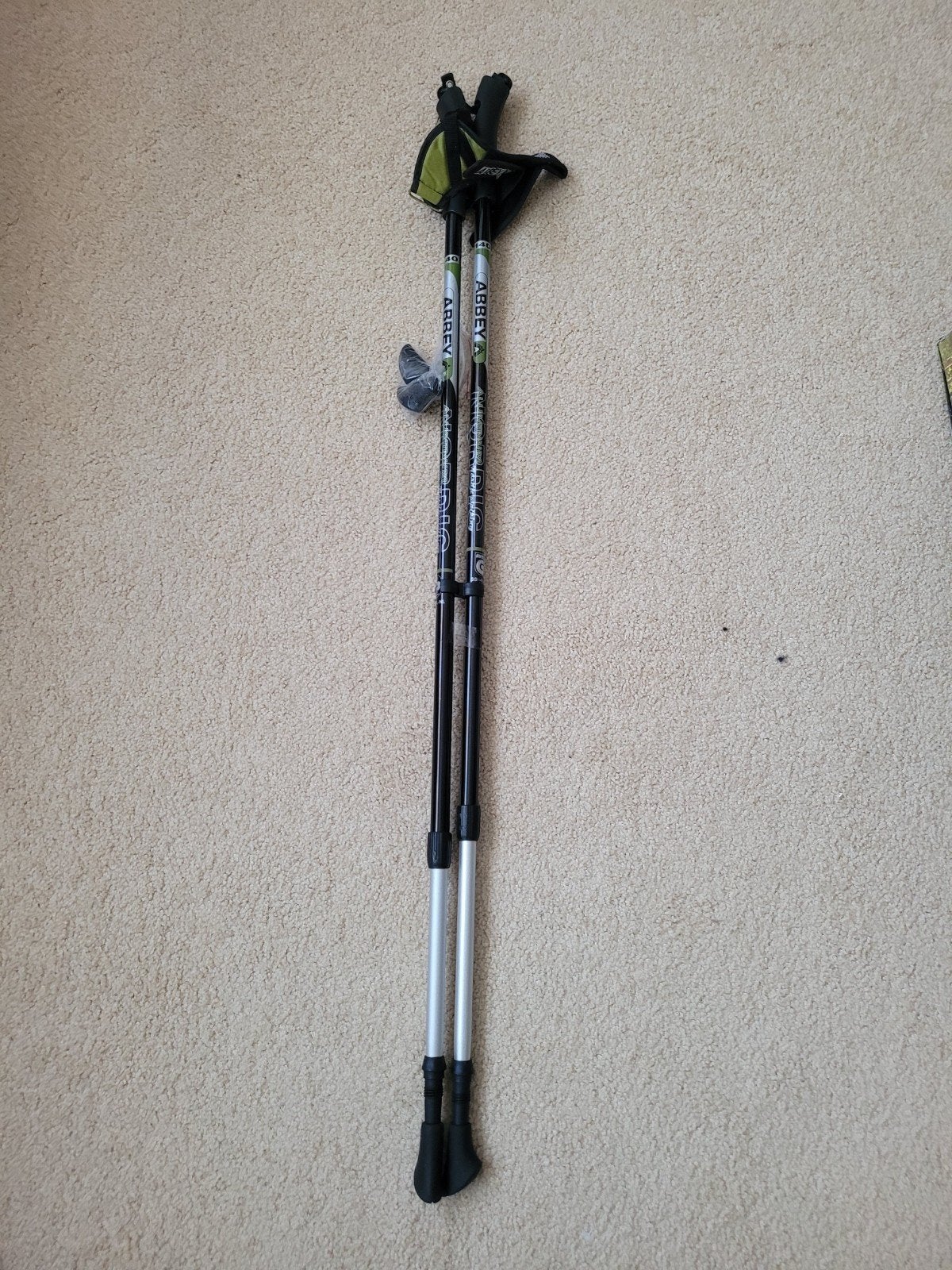 Abbey Nordic Walking Stokken aluminium verstelbaar, Gebruikt, Wandelstok, Ophalen of Verzenden, Onbekend