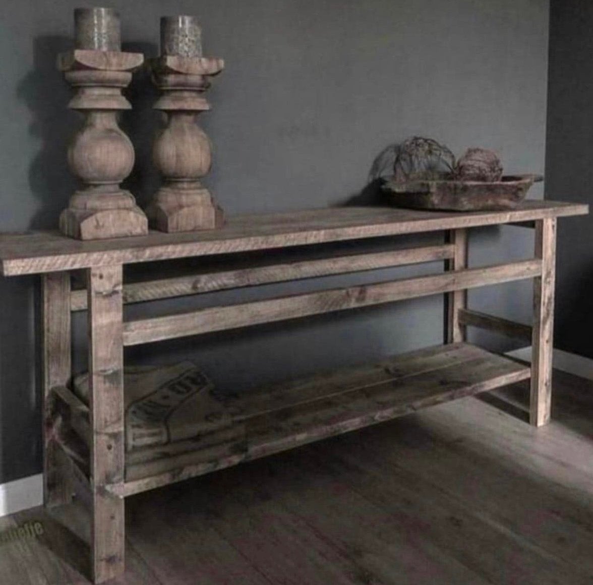 ~Stoer Sober Landelijk Houten Sidetable/Wandtafel~, Ophalen of Verzenden, Nieuw