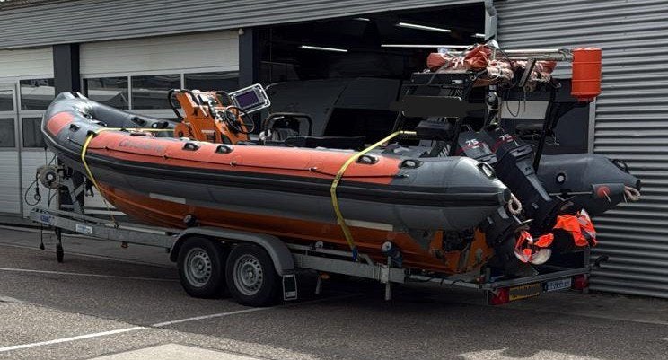 Vlemmix boottrailer 6-9m, dubbelasser, Watersport en Boten, Boottrailers, Gebruikt, 1500 tot 3000 kg, 6 tot 9 meter, Overige typen
