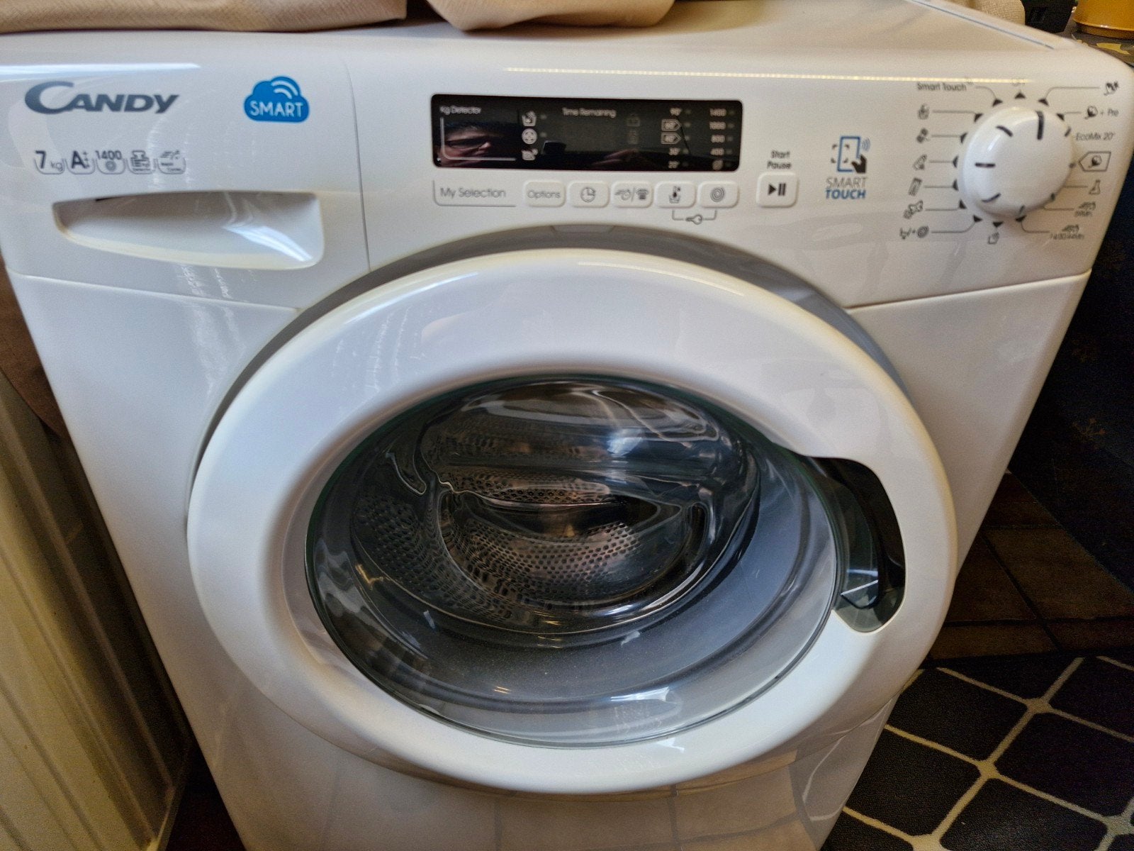 Candy wasmachine, Ophalen, Zo goed als nieuw, 85 tot 90 cm, 1200 tot 1600 toeren