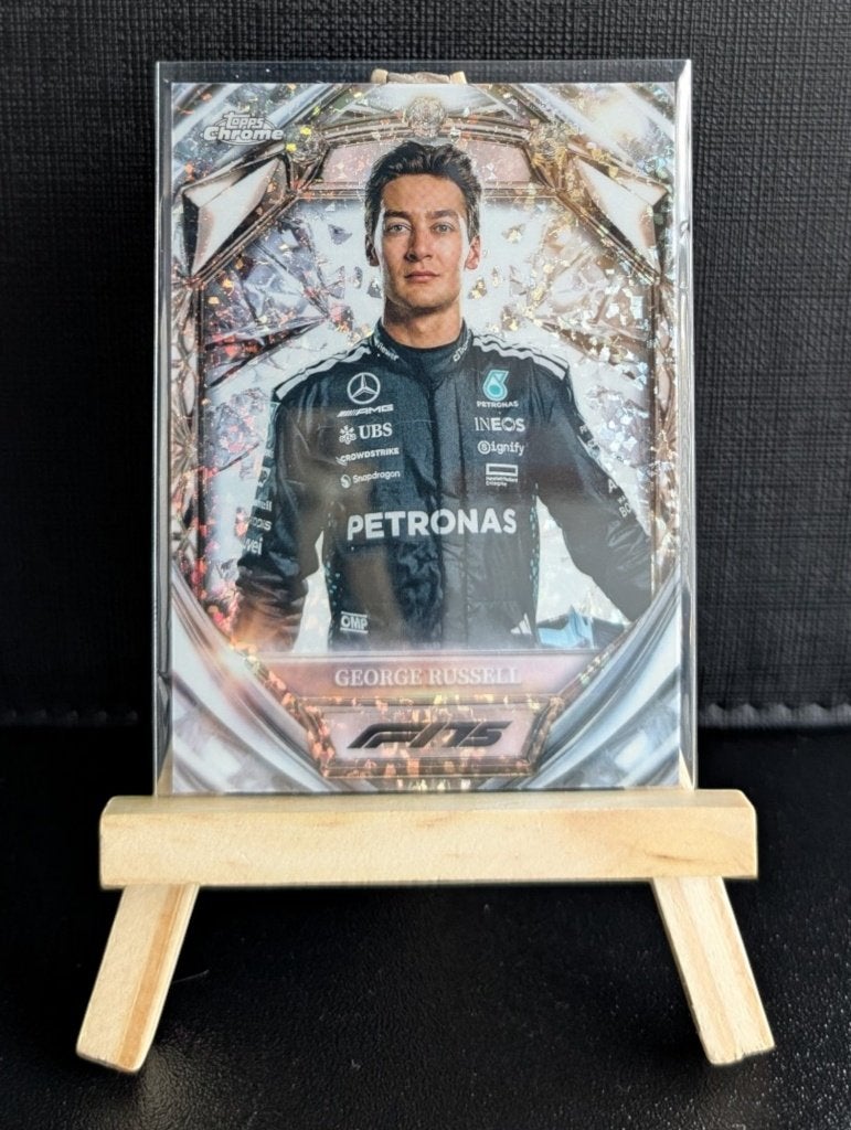 2025 topps Chrome f1 George Russel Diamond 75th, Ophalen of Verzenden, Nieuw, Plaatje