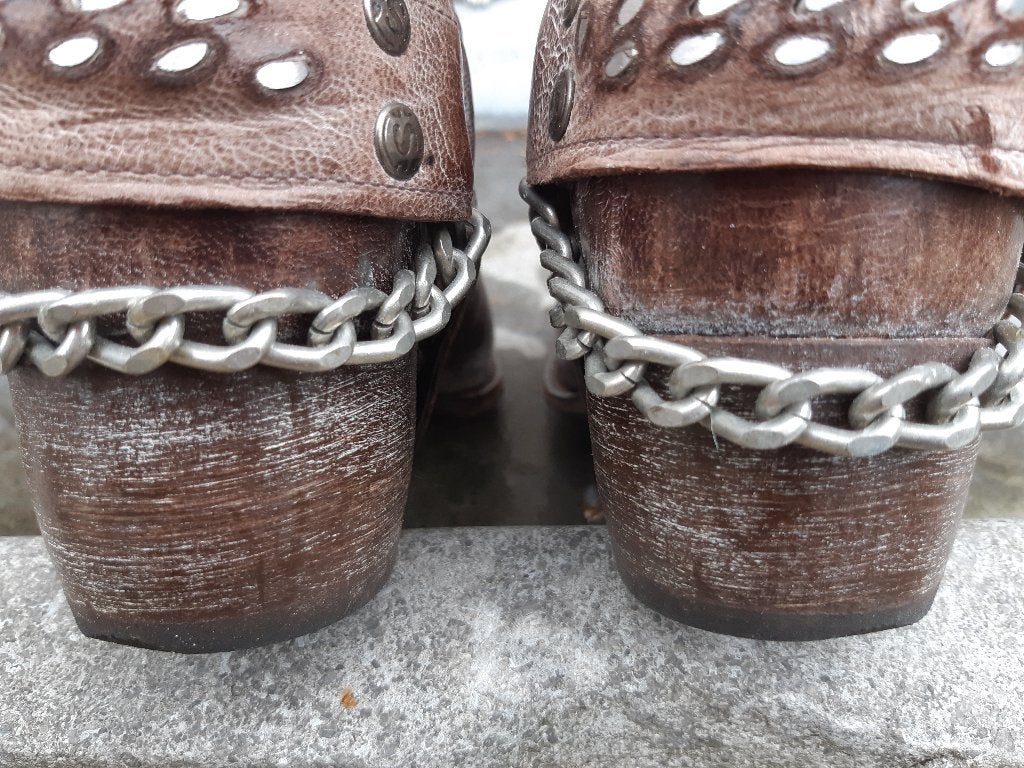 Stoere Sendra laarsjes met ketting / maat 39, Ophalen, Sendra, Bruin, Lage of Enkellaarzen