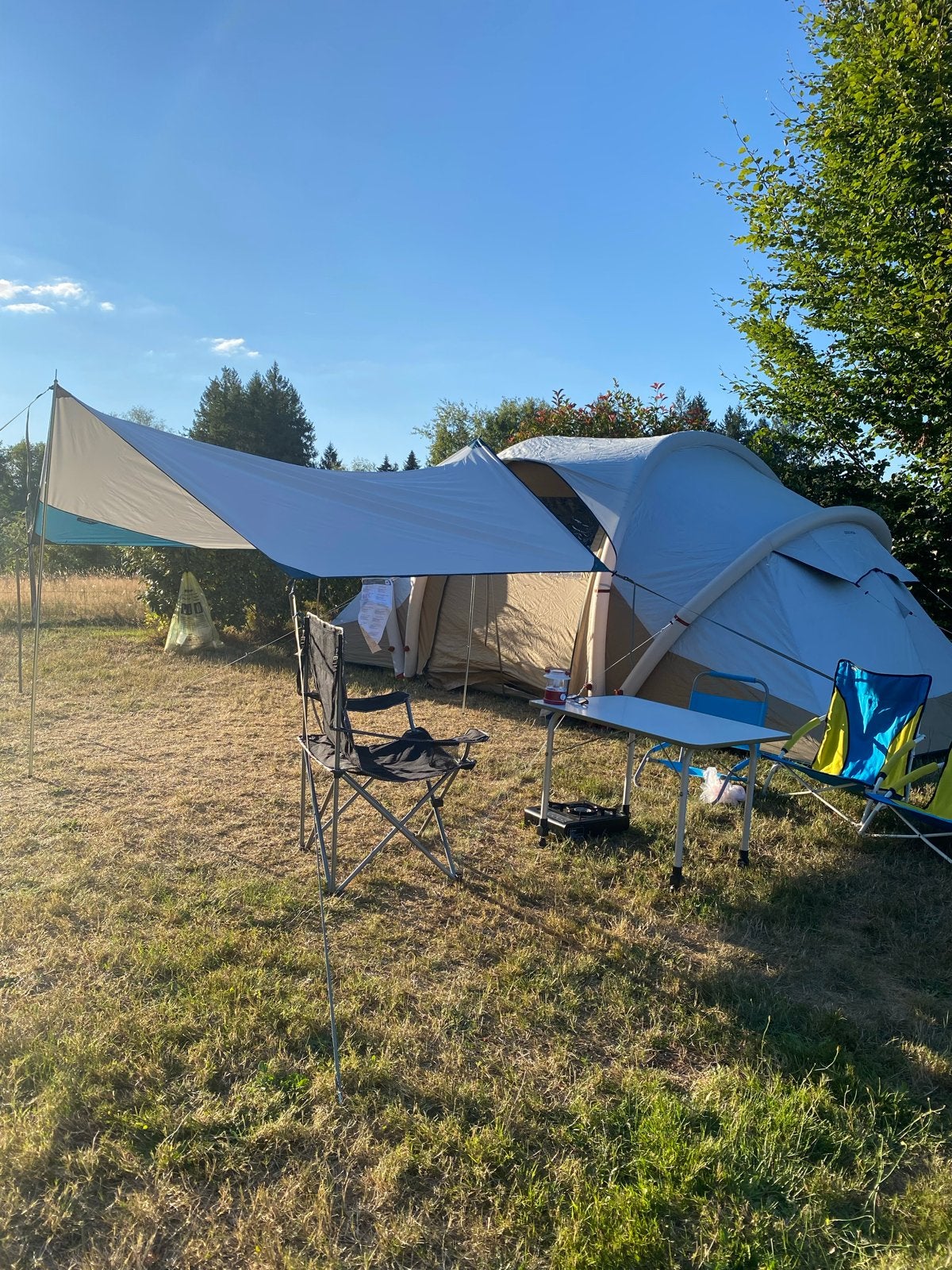 Decathlon Quechua Airseconds 4.2 Fresh & Black tent, Caravans en Kamperen, Ophalen, Zo goed als nieuw, Tot en met 4