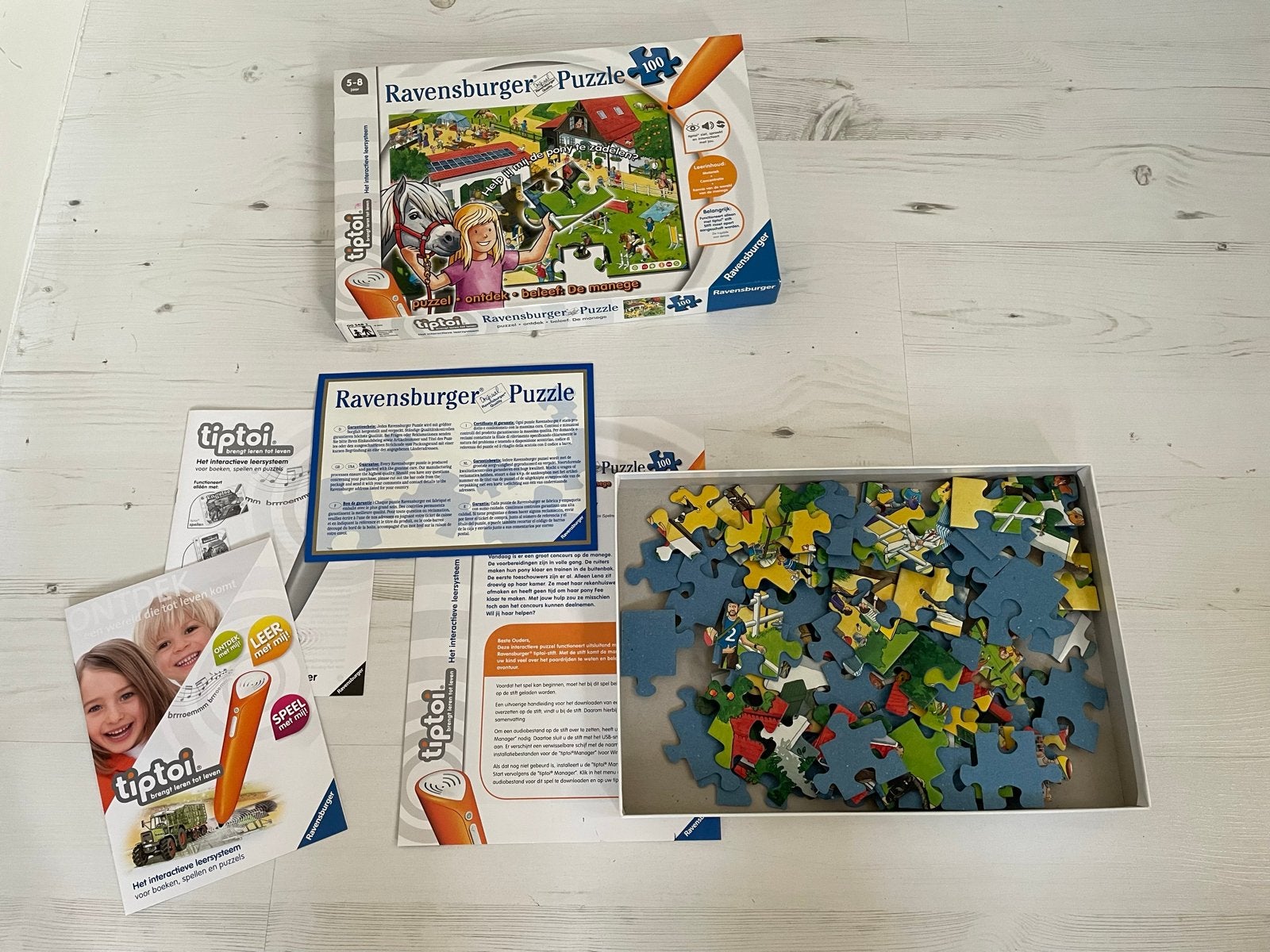 Ravensburger Tiptoi Puzzle: De Manege (100 stukjes), Ophalen of Verzenden, Zo goed als nieuw, 6 jaar of ouder
