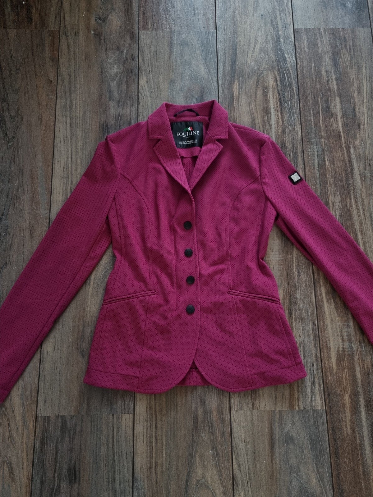 equiline wedstrijdjasje S paars/roze, Dieren en Toebehoren, Ophalen of Verzenden, Dressuur, Bovenkleding