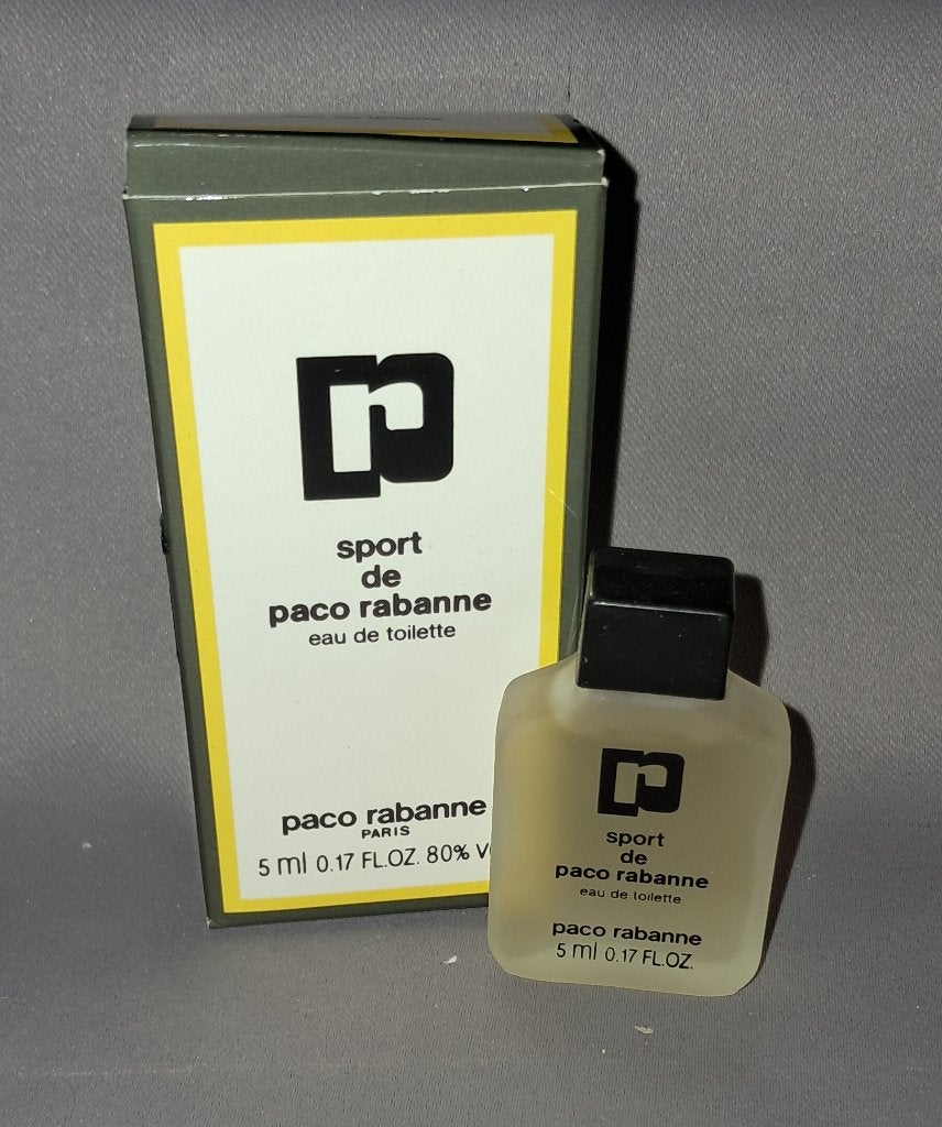Parfum miniatuur - Paco Rabanne eau de sport + doosje, Ophalen of Verzenden, Zo goed als nieuw, Miniatuur, Gevuld