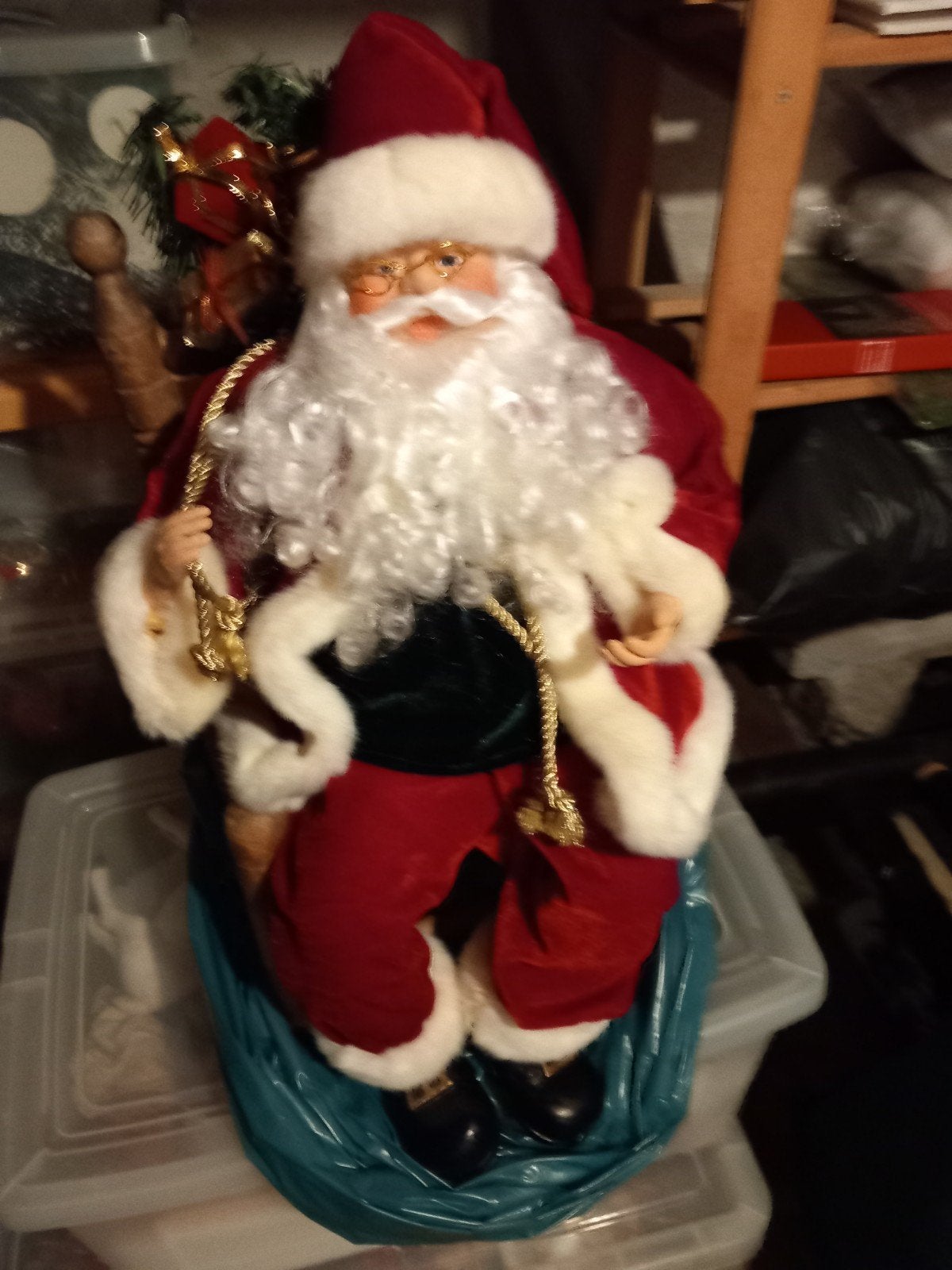 kerstman op stoel, Ophalen of Verzenden