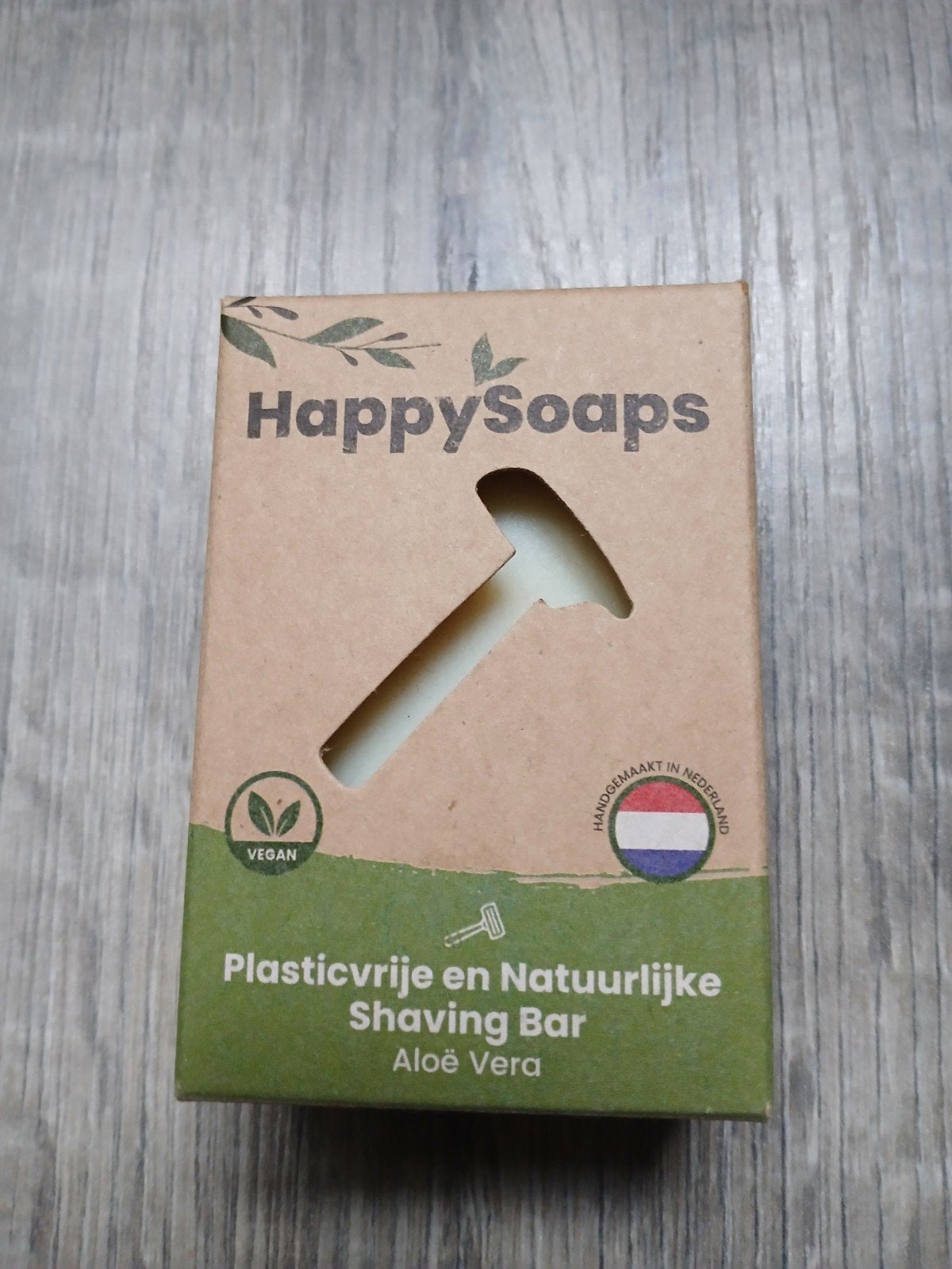 Happy soaps nieuwe shaving bar aloë vera/scheerzeep, Ophalen of Verzenden, Nieuw, Gehele gezicht