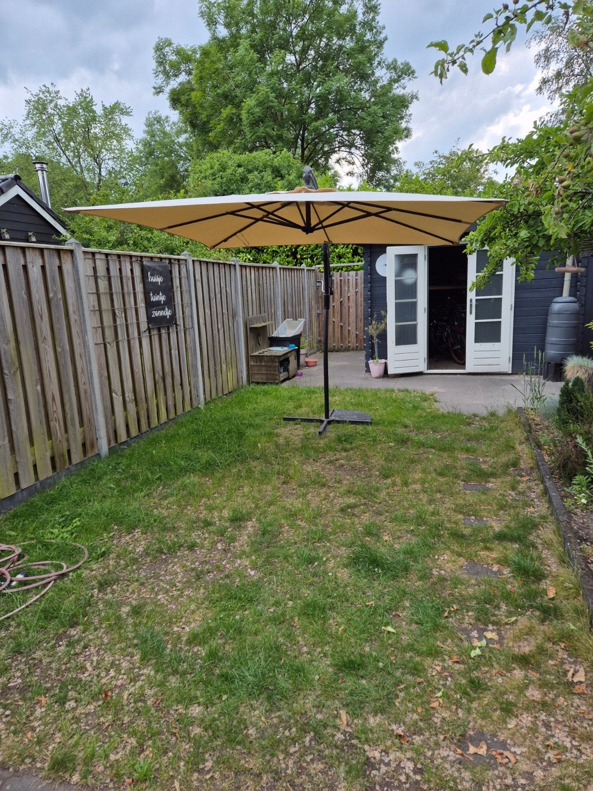 Zweefparasol uitklapbaar 2,50 x 2,50, Ophalen, Zweefparasol