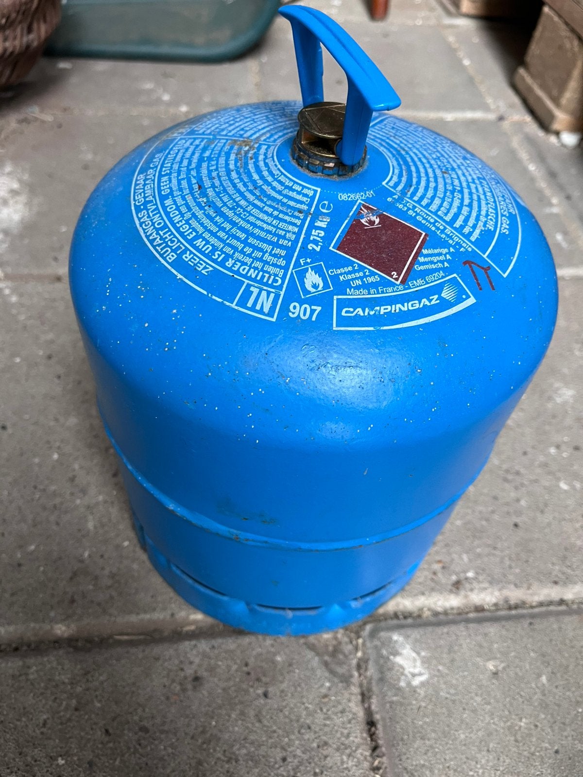 Lege gasfles 907, Caravans en Kamperen, Kampeeraccessoires, Ophalen, Gebruikt