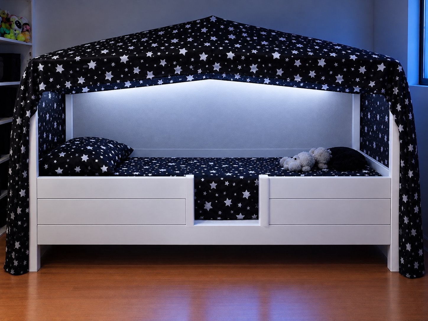 Lifetime Original 4-in-1 bed met hemel, 85 tot 100 cm, Zo goed als nieuw, 180 cm of meer, Ophalen