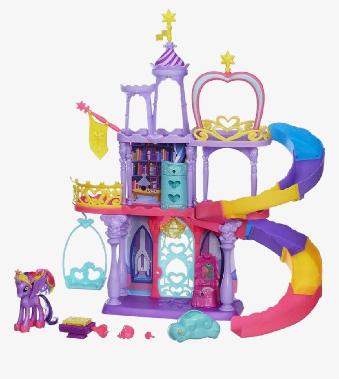 My Little Pony Prinses Twilight Sparkle Regenboog Kasteel, Ophalen, Zo goed als nieuw, Meisje
