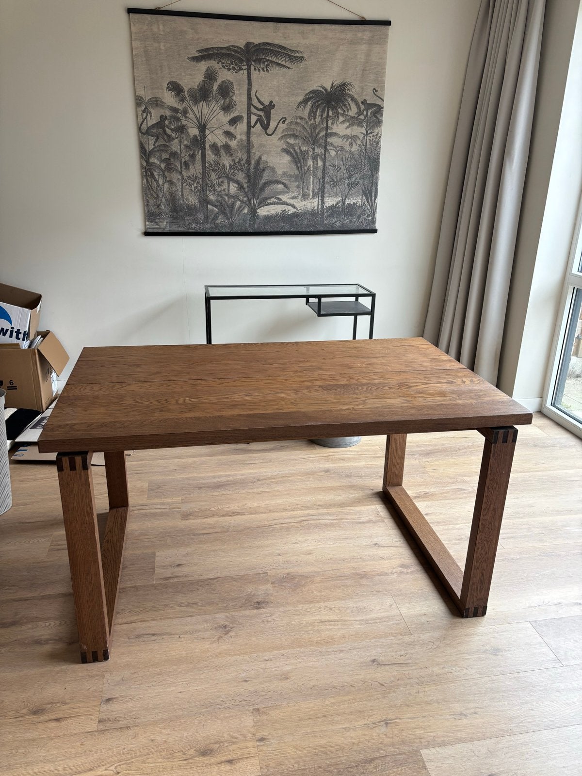 IKEA MÖRBYLÅNGA eettafel 140, Huis en Inrichting, Ophalen, Gebruikt, 100 tot 150 cm, Eikenhout