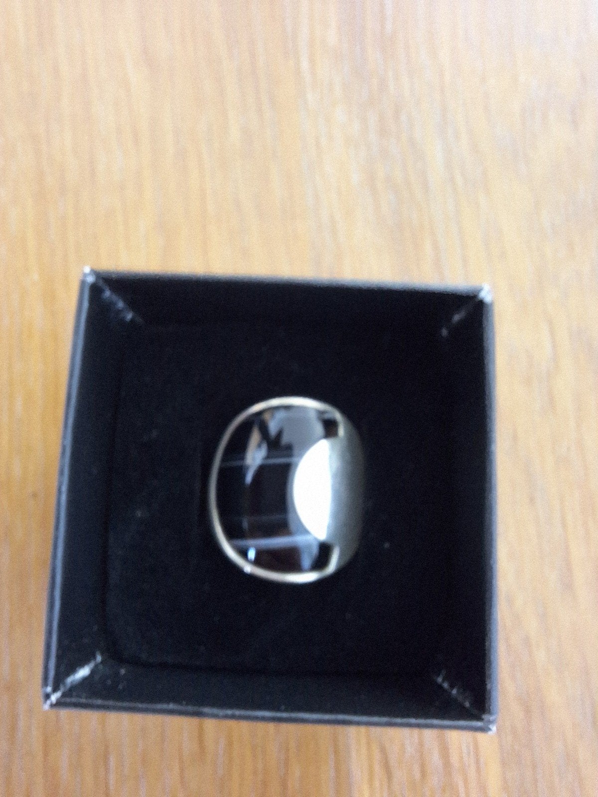 Aparte zilveren ring met streep onyx, maat 18,5, Ophalen of Verzenden, Zilver, Pandora