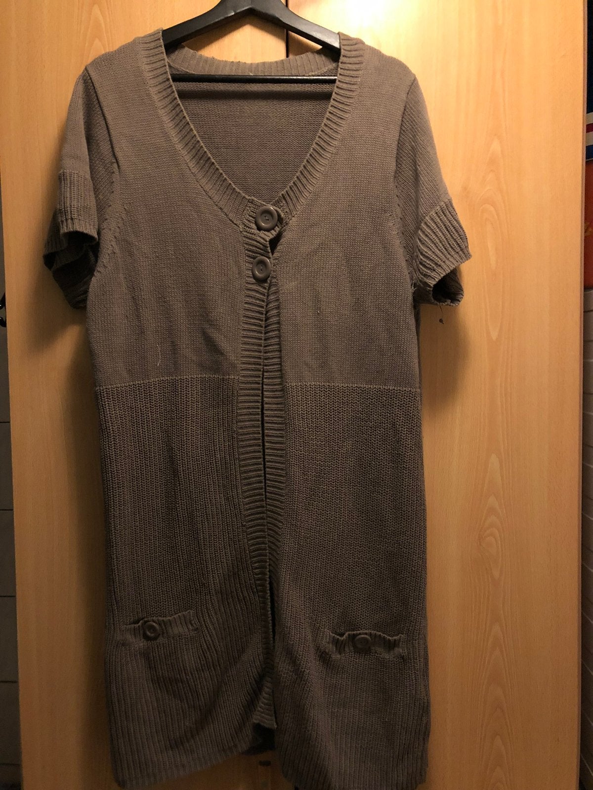 Lange vest met korte mouwen, Ophalen of Verzenden, Zo goed als nieuw, Maat 46/48 (XL) of groter, Bruin