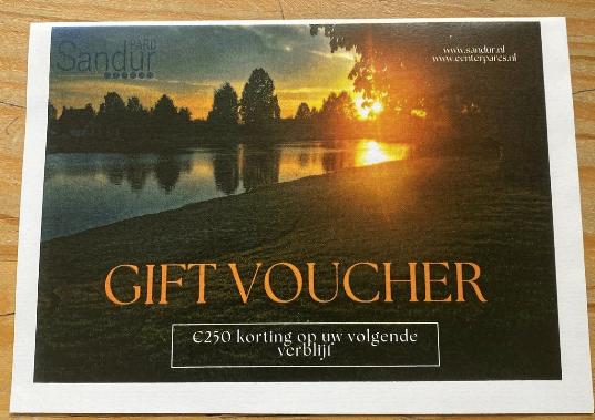 Cadeaubon Center Parcs Parc Sandur t.w.v. €250, Drie personen of meer, Cadeaubon, Bungalowpark