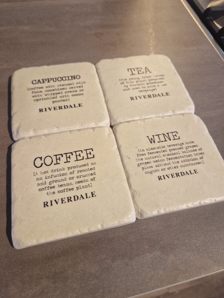 Onderzetters Riverdale, Ophalen, Gebruikt, Steen/keramiek, Glasonderzetter