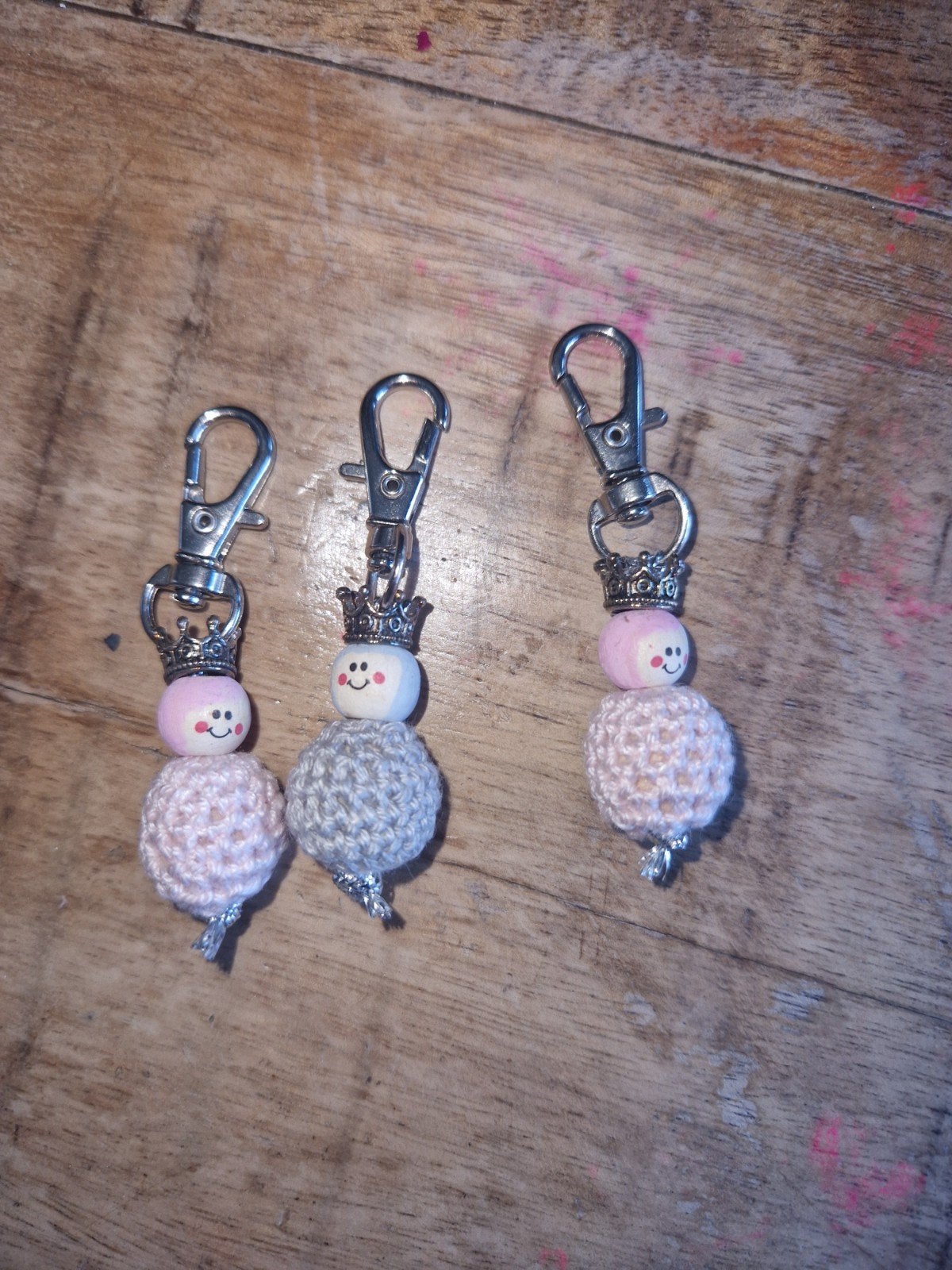 Set van 3 gelukspoppetjes met kroontje, Ophalen, Nieuw