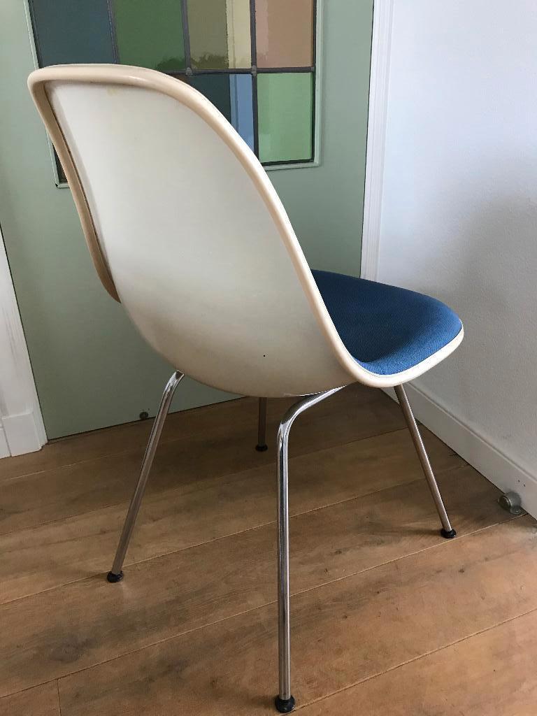 Herman Miller vintage DSR fiberglass chair design stoel, Gebruikt, Blauw, Ophalen of Verzenden, Nvt