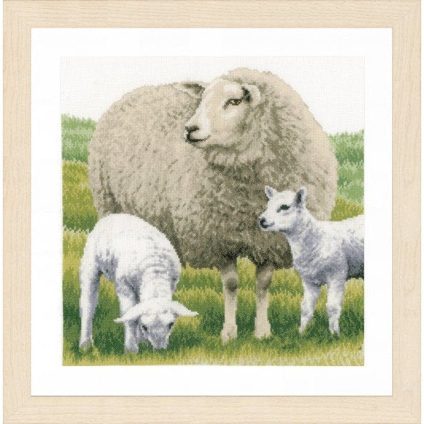 Borduurpakket Schaap met lammetjes pn0170416, ., Nieuw, Ophalen of Verzenden, .