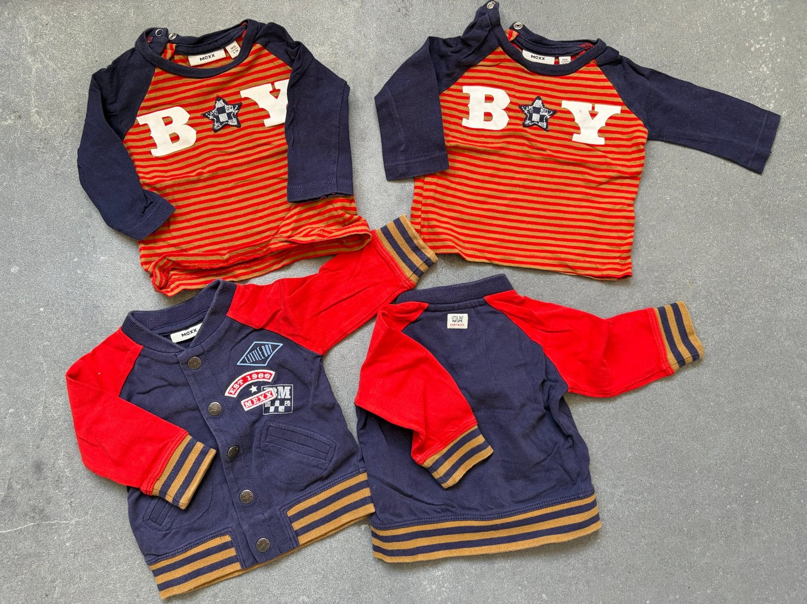 2x MEXX kleding set: Jasje en truitje (Maat 50/56), Kinderen en Baby's, Tweelingen en Meerlingen, Ophalen of Verzenden, Gebruikt