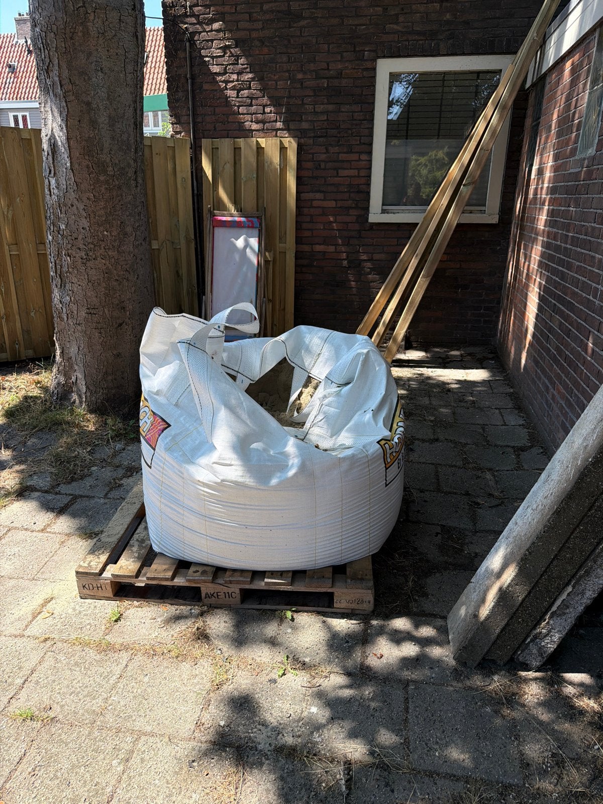 Geel ophoog Zand gratis af te halen, Tuin en Terras, Ophalen, Gebruikt, Ophoogzand