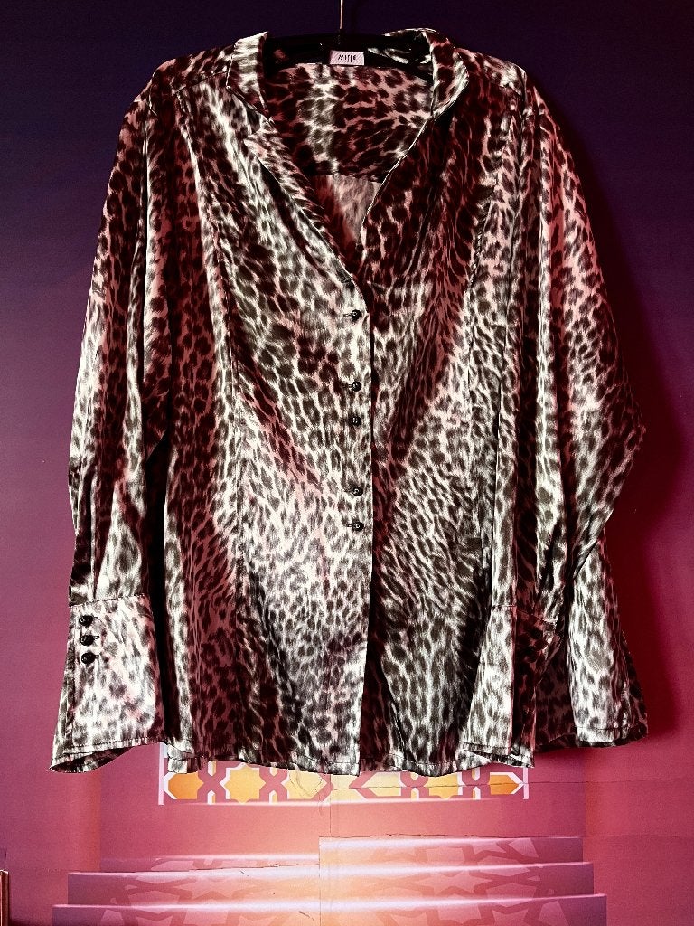 Mooie retro luipaard blouse maat 46 nu voor 14,99€, Kleding | Dames, Meerkleurig, Wille, Maat 46/48 (XL) of groter, Ophalen of Verzenden