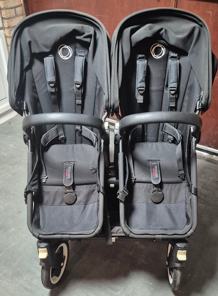 Te koop: Bugaboo Donkey 2 Duo Compleet + accessoires – Zwart, Gebruikt, Ophalen, Kinderwagen, Duowagen