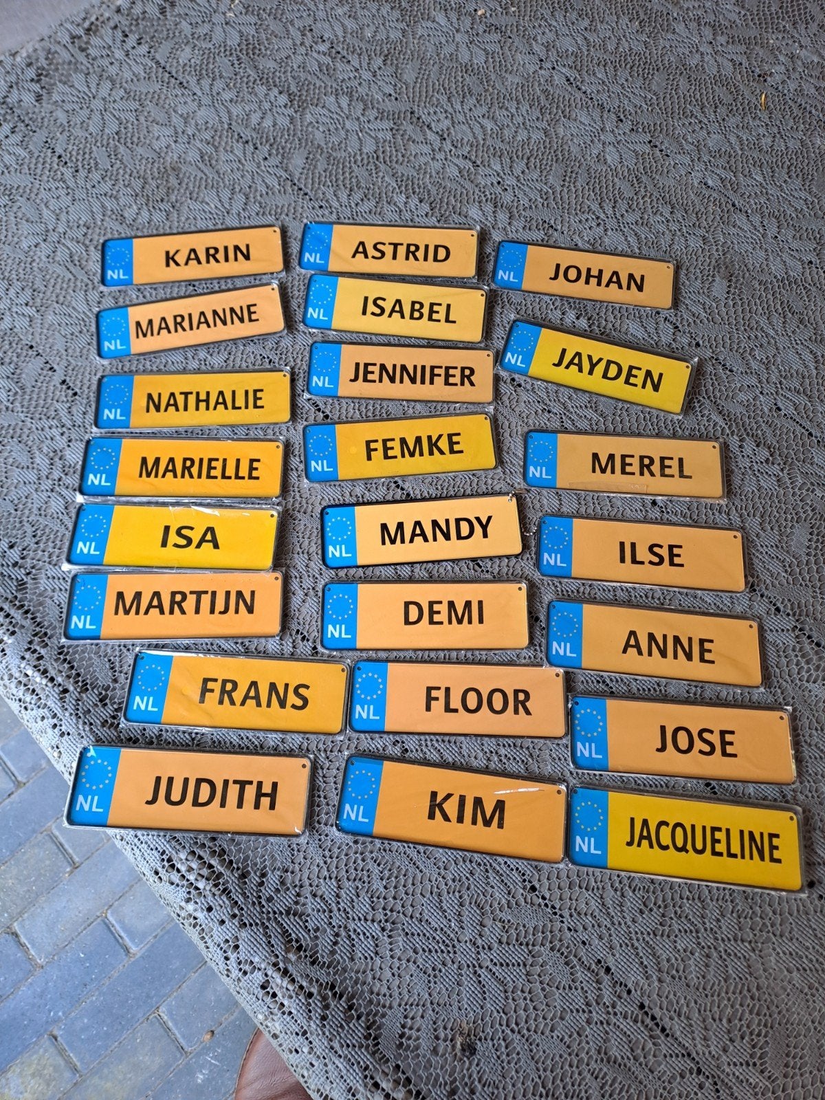 Partijhandel sleutelhanger kentekenplaatjes met naam, Ophalen of Verzenden, Nieuw