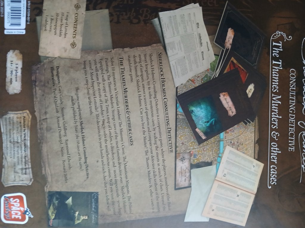 Sherlock Holmes Consulting Detective: The Thames Murders, Vijf spelers of meer, Ophalen, Zo goed als nieuw, Space Cowboys