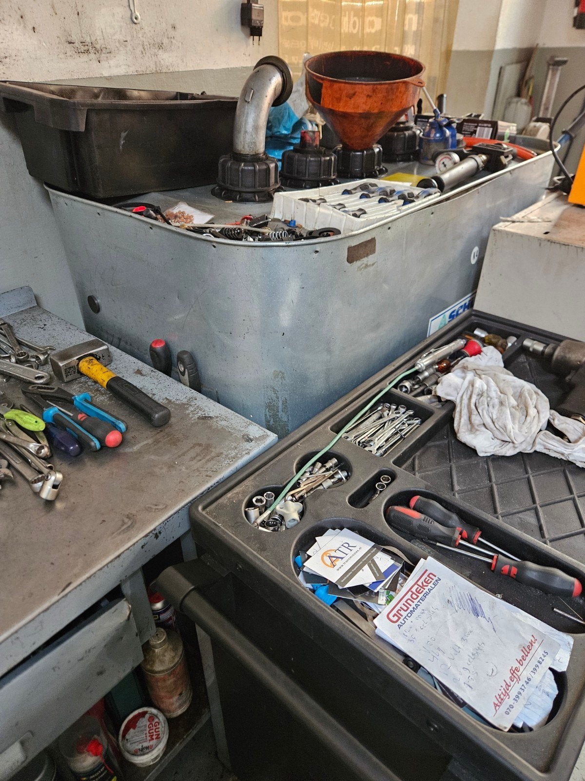 Oliebulk 1000 liter voor werkplaats of garage, Ophalen