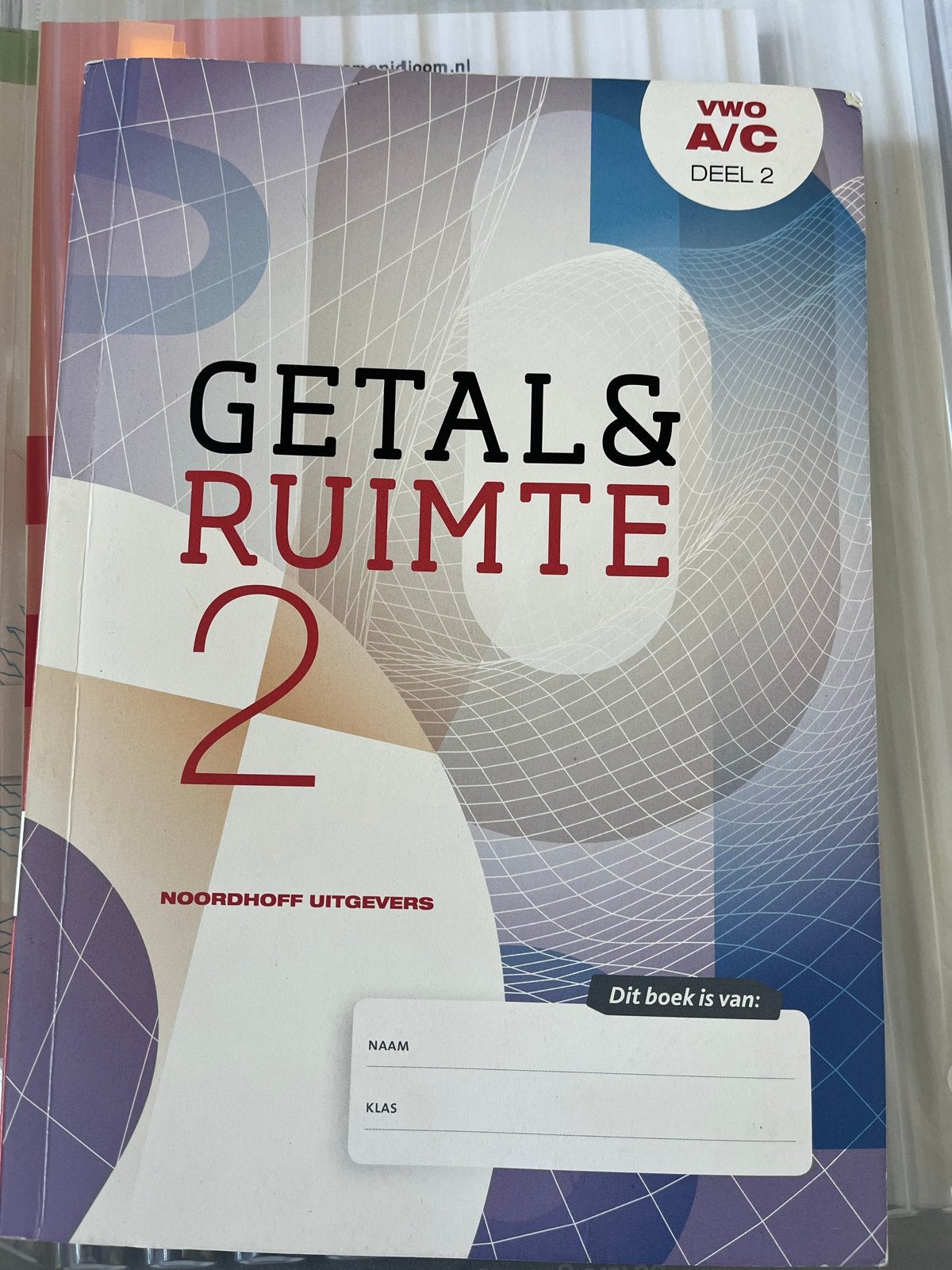 Getal & Ruimte vwo A/C deel 2 - Elfde editie, Boeken, Schoolboeken, Ophalen of Verzenden, Gelezen, VWO, Wiskunde A