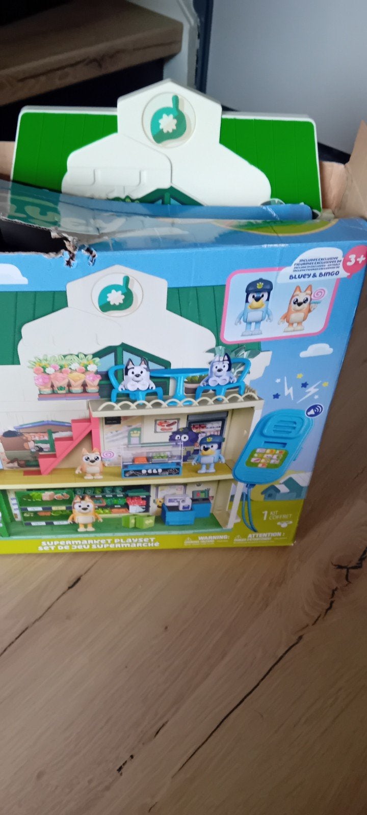 Bluey Supermarkt Speelset met Bluey & Bingo Figuren, Ophalen, Zo goed als nieuw