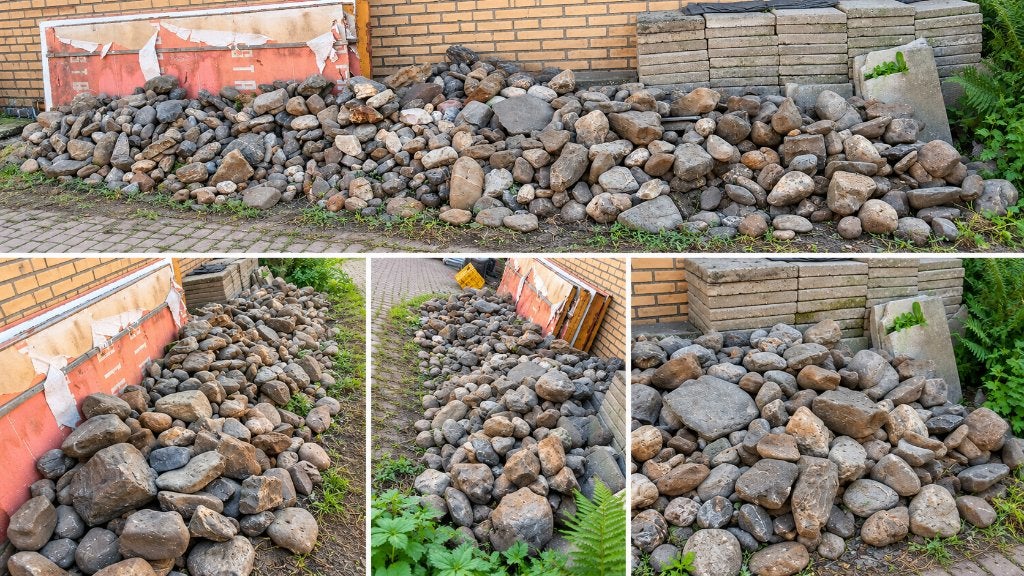 Grote partij maaskeien/rivierkeien voor tuin of decoratie, Ophalen, Overige materialen, Gebruikt, Kei