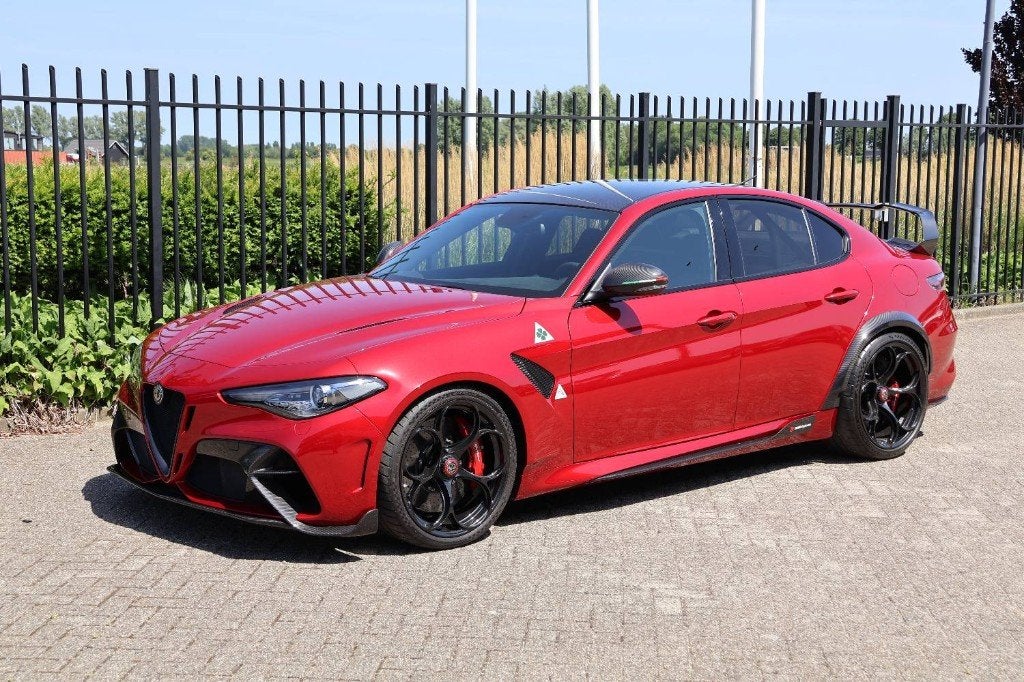 Alfa Giulia GTA-M, Auto's, Automaat, Zwart, Leder, Bedrijf