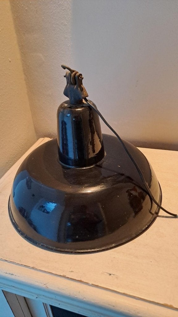 Stoere oude industriële emaille lamp | hanglamp, Ophalen
