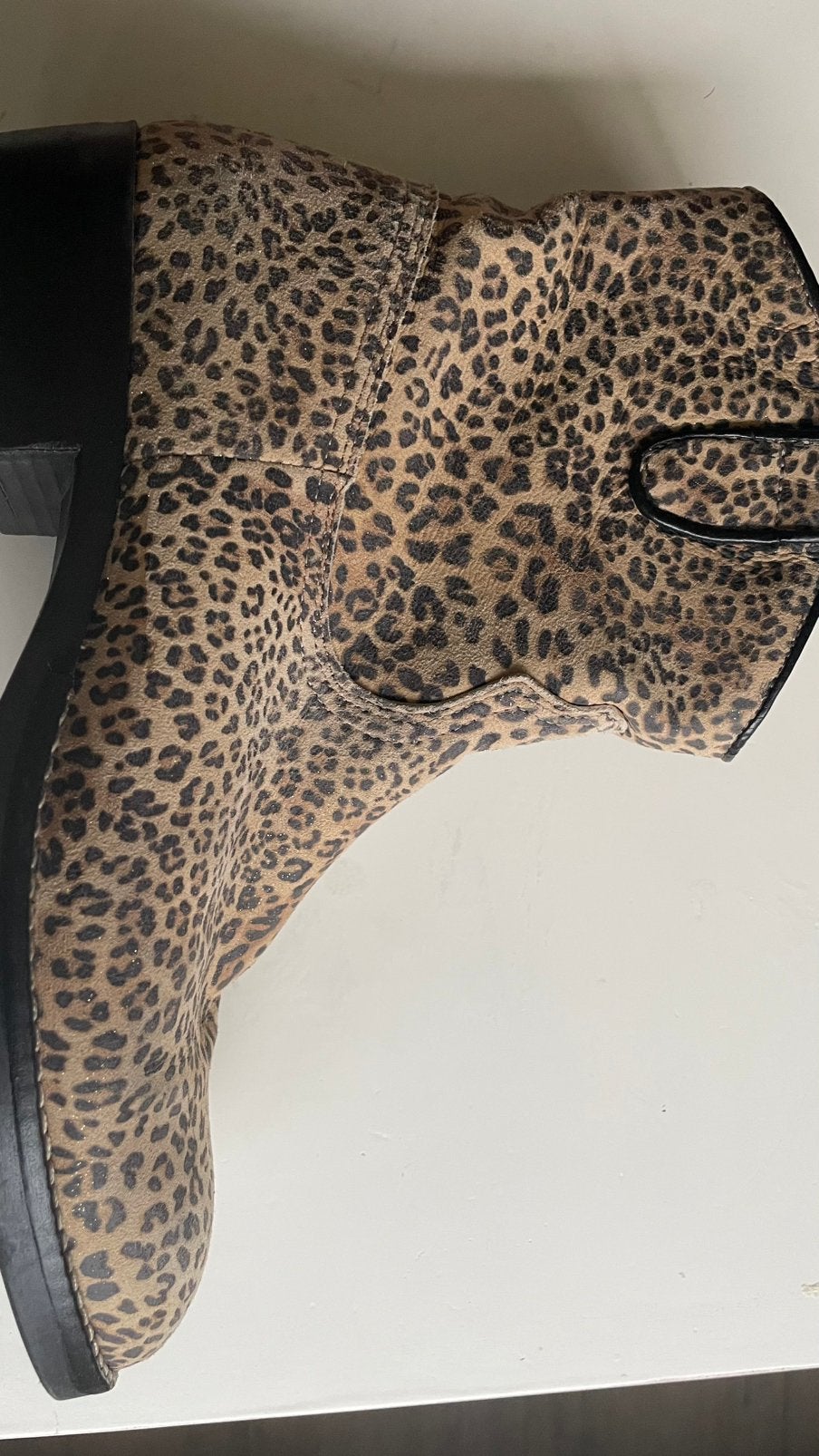 Te koop: leren laarzen, Hip, panterprint, 38, Ophalen of Verzenden, Zo goed als nieuw, Bruin, Hoge laarzen
